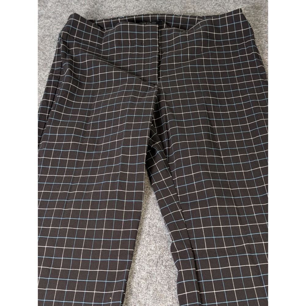 The Limited Stretch Black Windowpane Plaid Dress Pants Bootcut Trousers Size 8 - Picture 2 of 10